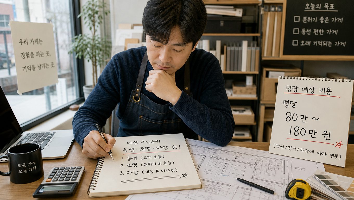 소규모 매장 인테리어 예산 배분 우선순위 정하는 법