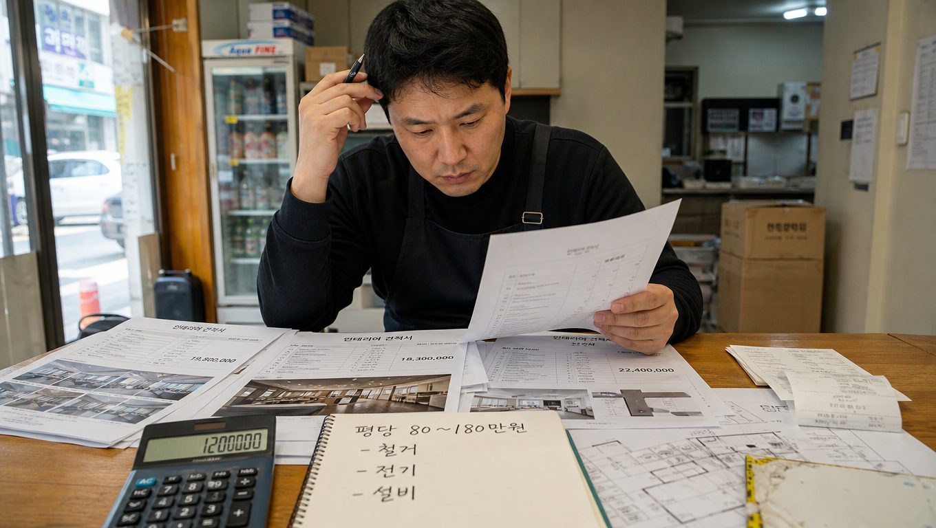 매장 인테리어 비용 견적 받는 현실적인 방법