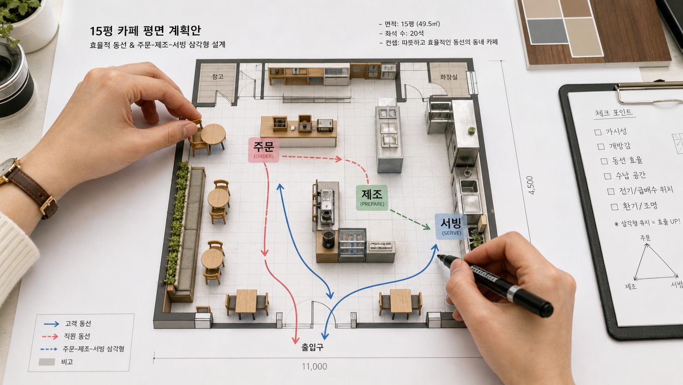카페 인테리어 동선 설계에서 놓치기 쉬운 체크포인트