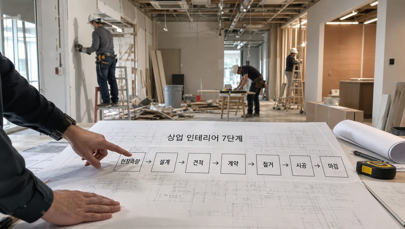 상업 인테리어 시공 과정 7단계와 준비사항