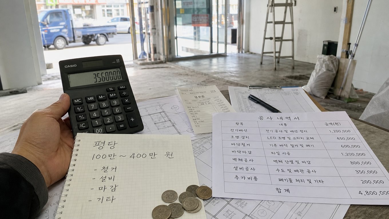 상가 리모델링 비용 현실 범위와 주의점