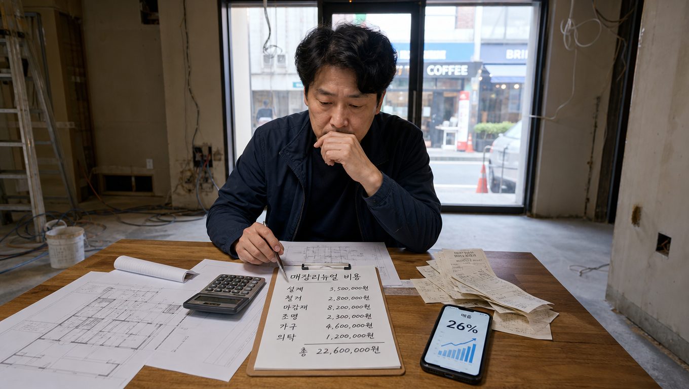 매장리뉴얼 비용과 매출 상승을 위한 체크포인트