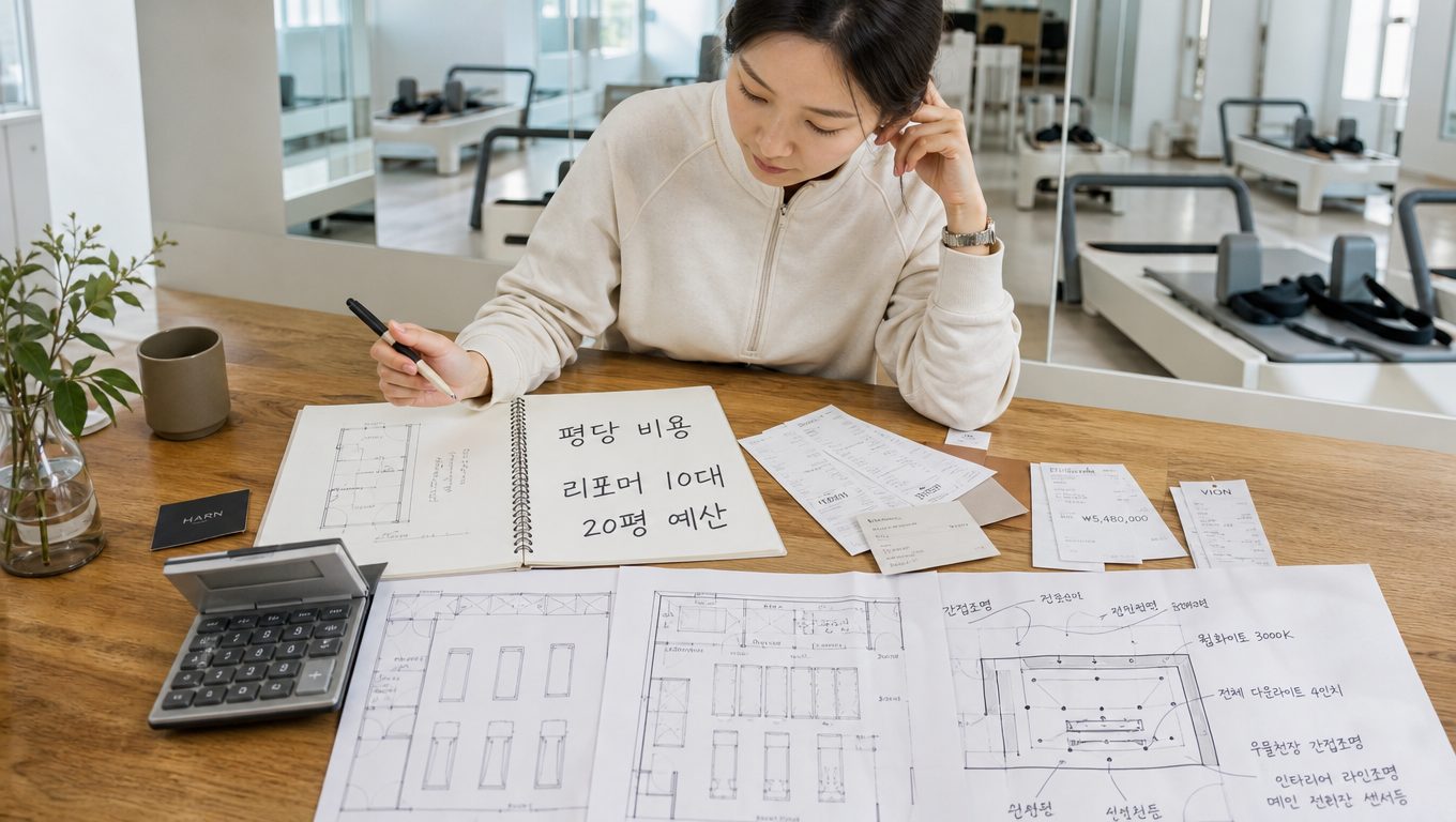 필라테스인테리어 비용과 창업 시 필수 공간 구성