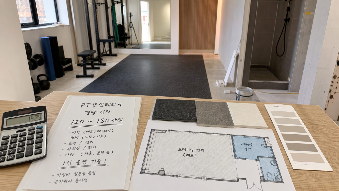 PT샵인테리어 견적과 1인 운영 레이아웃 팁