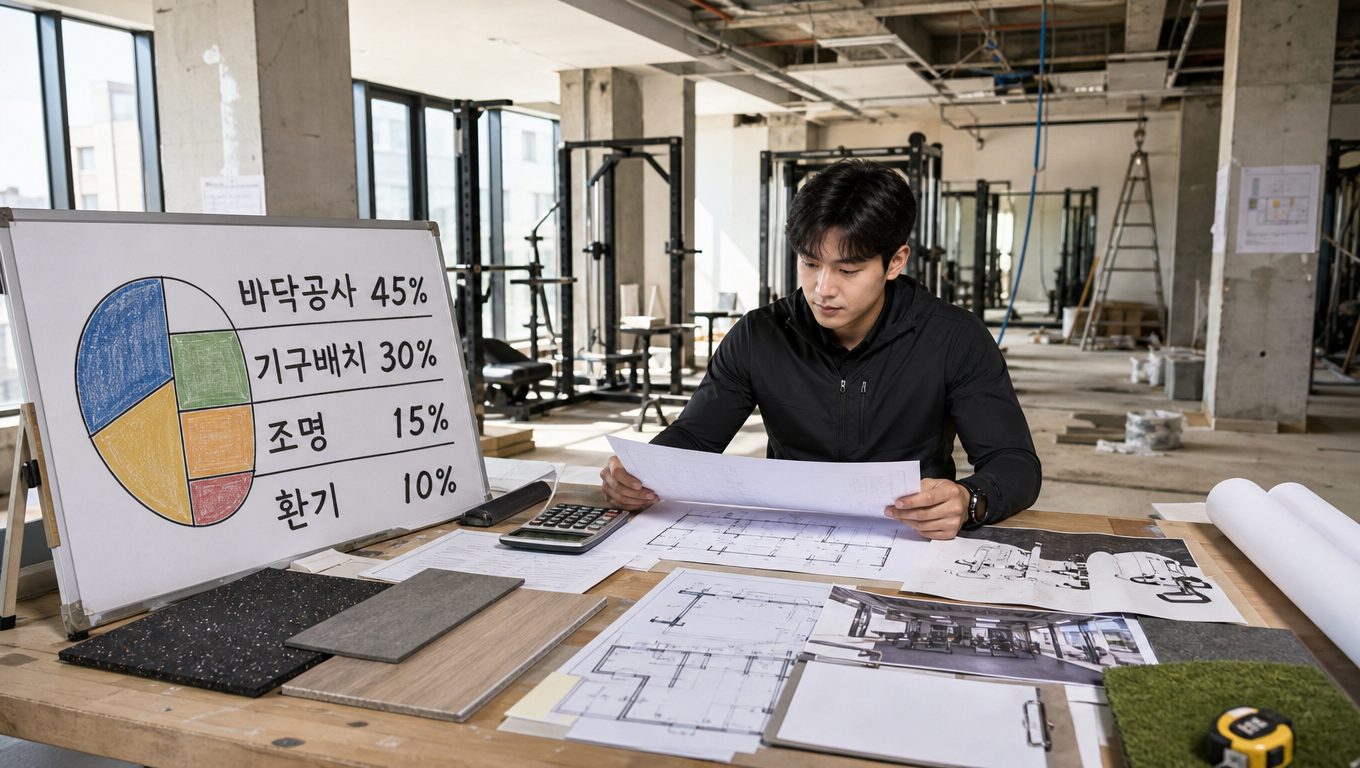 헬스장창업 시 인테리어 예산 배분 방법