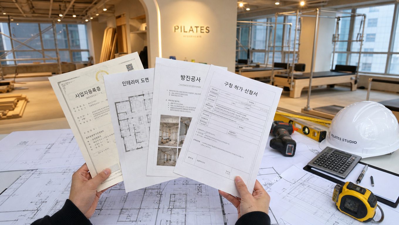 필라테스창업 인테리어 과정과 필요 서류