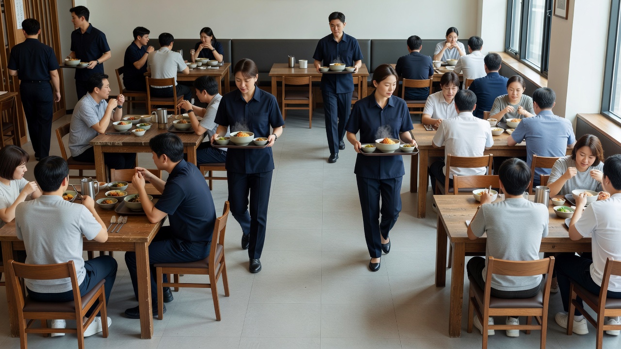 레스토랑인테리어 동선 설계로 여유로운 테이블 배치