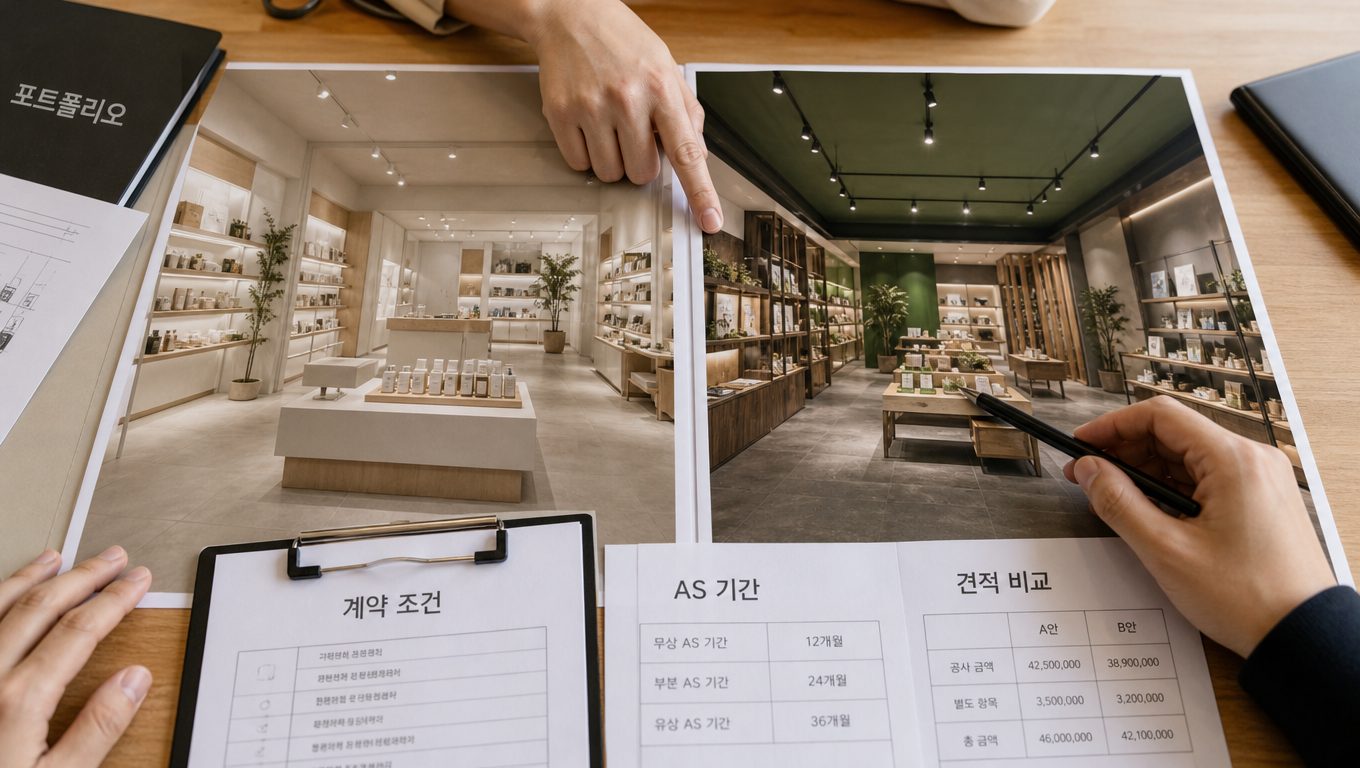 가게인테리어 업체 선택 시 비교해야 할 기준 5가지