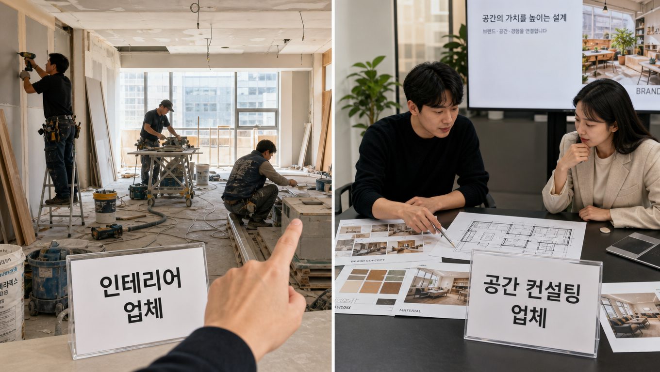 인테리어 업체 vs 공간 컨설팅 업체 선택 시 비교 기준 | 공간 컨설팅