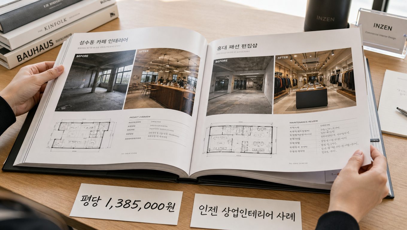 상업 인테리어 업체 선정 시 포트폴리오 확인 포인트