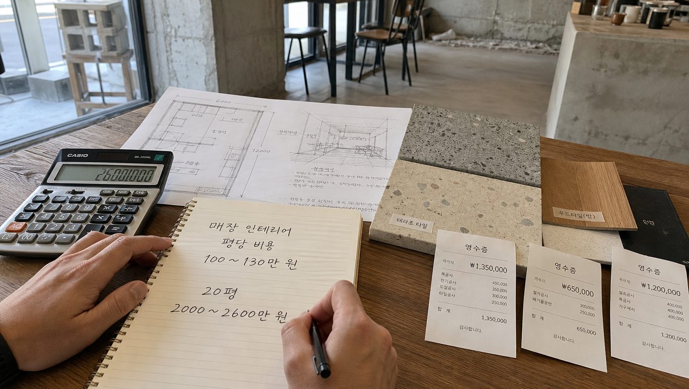 매장 인테리어 평당 비용 현실적인 범위는 어디까지일까