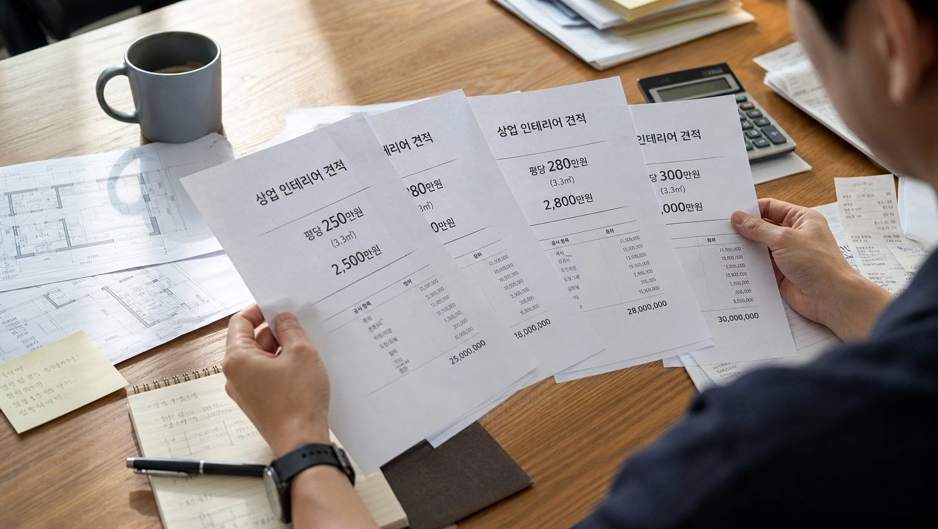 상업 인테리어 비용 견적 받는 현실적인 방법